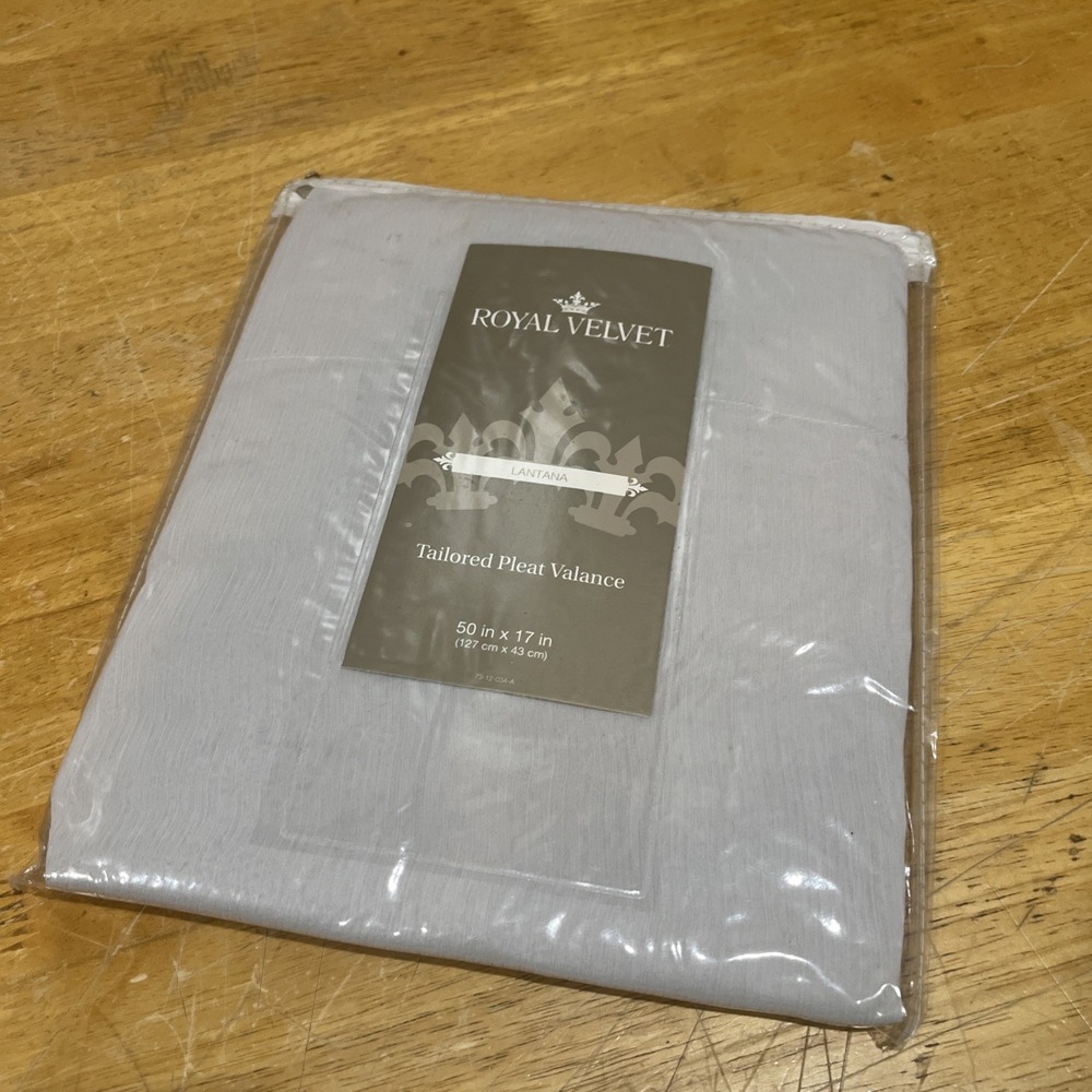Vtg‎ Royal Velvet Lantana Tailored Pleat Valance Metal Gray 50X17"